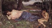 John William Waterhouse Listening to My Sweet Piping oil painting picture wholesale